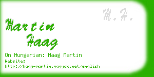 martin haag business card